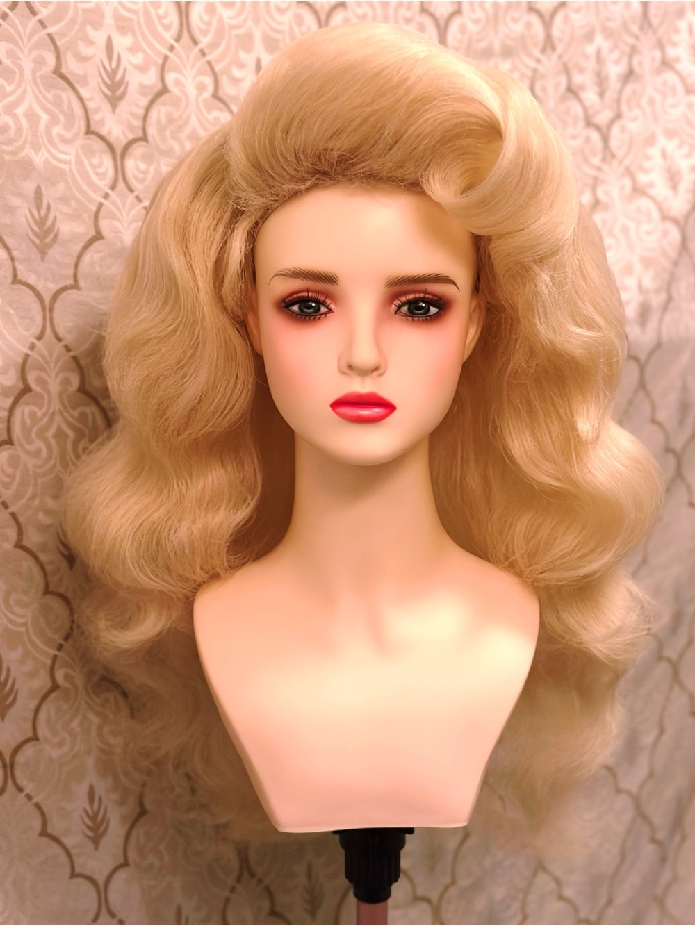 Vintage Inspired Light Blonde Drag Hardfront Wig
